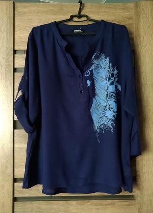 Неймовірна тоненька блуза з віскози з принтом erbossi