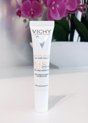 Сонцезахисний невагомий флюїд vichy capital soleil uv-age daily spf50