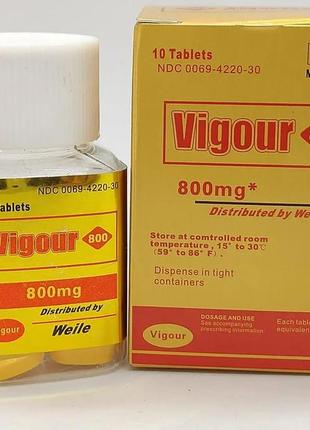 Таблетки vigour 800 (вігор) таблетки для потенції — оригінал!