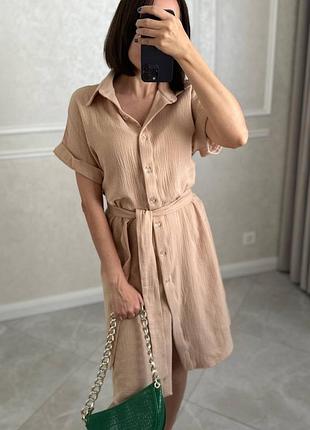 Жіночі літня сукня сорочка,платье рубашка муслин,муслін,сарафан,легка,вільна,легка