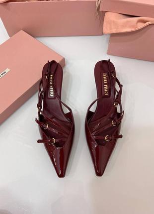 Туфлі шкіряні в стилі miu miu5 фото