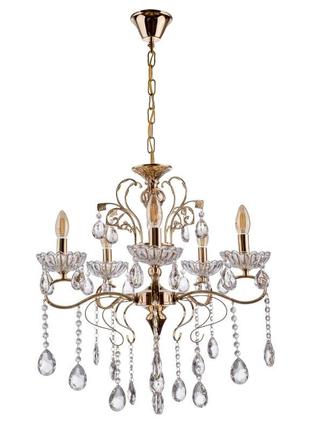 Люстра кришталева brille 40w e14 золотистий