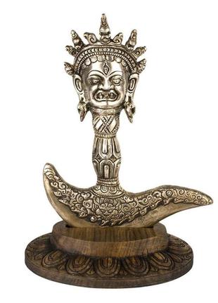 Картика handicraft тиб. дригуг + подставка бронза с серебрением 23 см (26354)