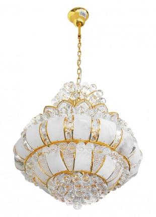 Люстра велика для холу brille 40w e14 золотистий