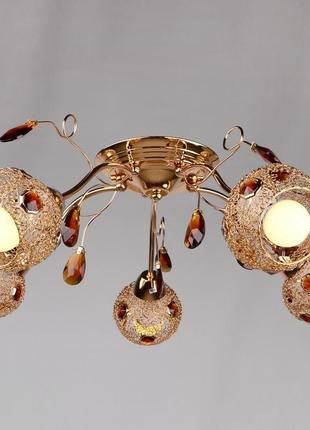 Люстра потолочная brille 40w e14 золотистый