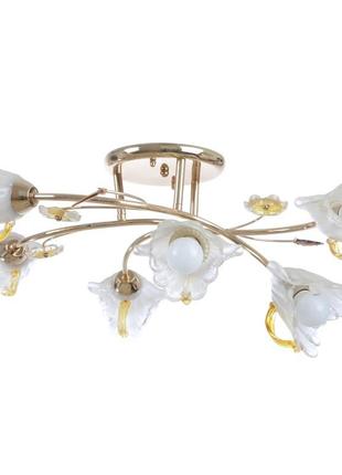 Люстра стельова brille 60w e14 золотистий