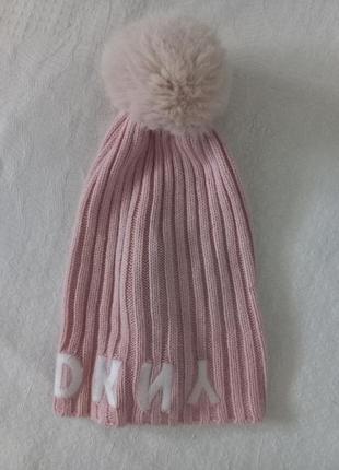 Dkny шапочка с помпоном5 фото