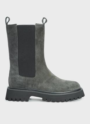 Preppy жіночі сірі замшеві челсі kitana