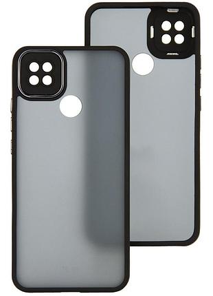 Чехол fiji lens для xiaomi redmi 9c бампер матовый с защитой блока камер black