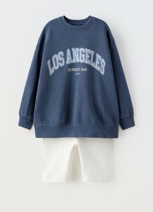 Костюм, набор, свитшот (свитер) и леггинсы (шорты) zara, на 164 см
