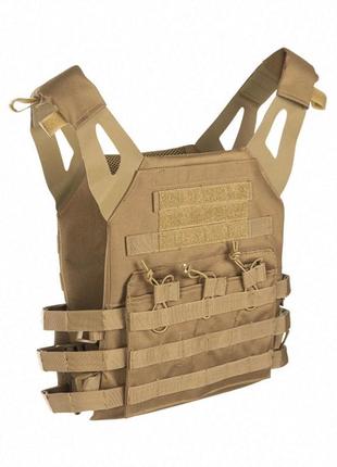 Разгрузочный жилет плитоноска mil-tec  plate carrier vest gen.ii coyote