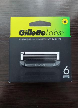 Змінні картриджі для гоління касети чоловічі gillette labs 6 шт6 фото