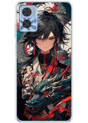 Чохол силіконовий з картинкою на motorola e22i (аніме гию томиока, anime giyu tomioka)