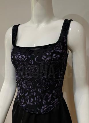 Готический бархатный винтажный корсет