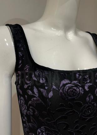 Готический бархатный винтажный корсет