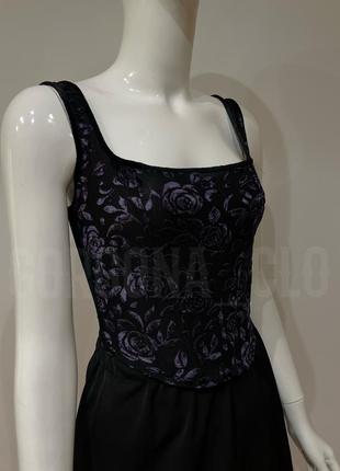 Готический бархатный винтажный корсет