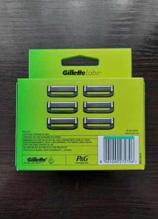 Змінні картриджі для гоління касети чоловічі gillette labs 6 шт7 фото