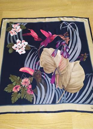 Tino lauri авторская винтажная шикарный шелковый платок
