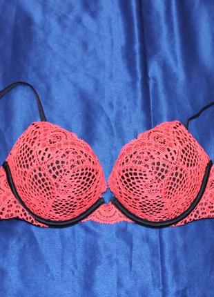 Victoria's secret bombshell miraculous plunge push-up add 2 cups bra бюстгалтер бра лиф лифчик топ бралет викторія сікрет виктория сикрет рожевий4 фото