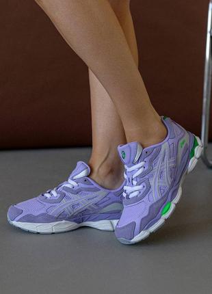 Новинка топові жіночі кросівки asics gel - nyc purple6 фото