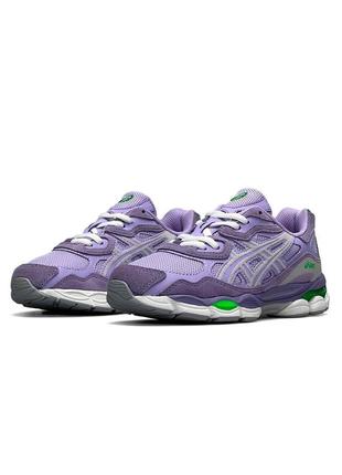 Новинка топовые женские кроссовки asics gel - nyc purple3 фото