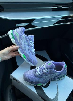 Новинка топові жіночі кросівки asics gel - nyc purple8 фото