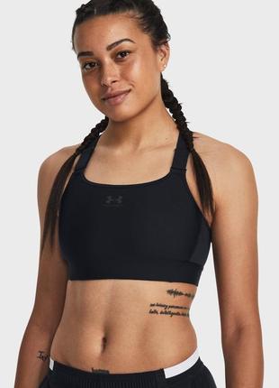 Женский черный спортивный топ ua hg armour high-blk