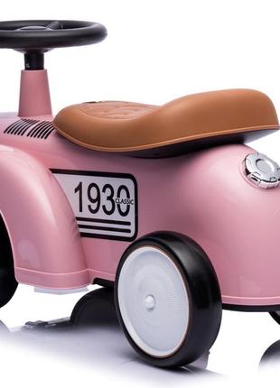 Дитяча машинка каталка пхач у стилі retro, рожева6 фото