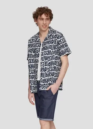 Fsbn - m-l - oversized - с надписями - рубашка мужская короткая рукав
