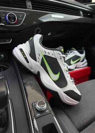 Мужские кроссовки nike air max monarch iv white grey green4 фото