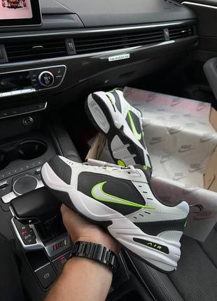 Мужские кроссовки nike air max monarch iv white grey green3 фото
