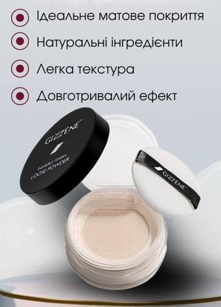 Розсипчаста мінеральна фінішна пудра gizzenе