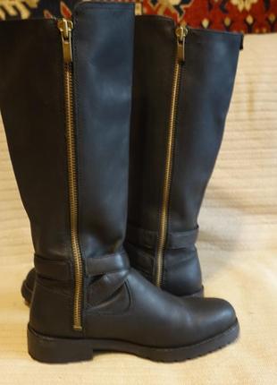 Брутальные высокие черные кожаные сапоги в стиле милитари ugg australia. 40 р. 25 см.4 фото