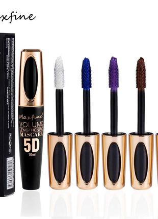 Туш для вій maxfine 5d mascara volume lengthening чорна з ефектом 5d 10мл5 фото