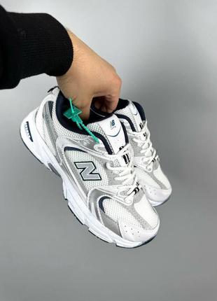 Кросівки new balance 530 white blue білі жіночі / чоловічі2 фото