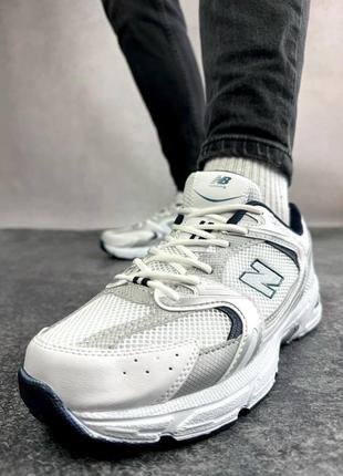 Кросівки new balance 530 white blue білі жіночі / чоловічі5 фото