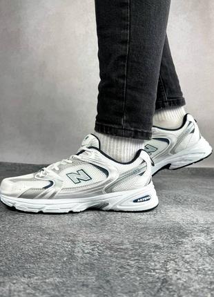 Кросівки new balance 530 white blue білі жіночі / чоловічі9 фото