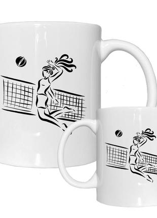 Чашка кружка волейбол. volleyball. спорт