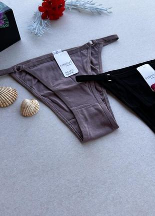 Хлопковые трусики на тонких резинках. трусики бразилиана.