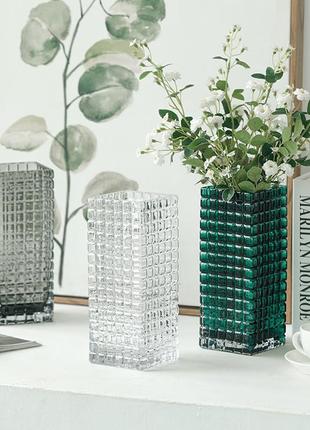 Ваза для цветов 14200 25х10 см зеленая