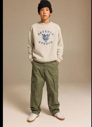 Круточные джинсы свободного кроя карго h&amp;m