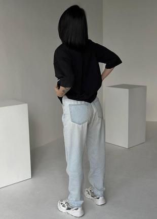 Футболка женская длинная из кулира с надписями размер универсальный