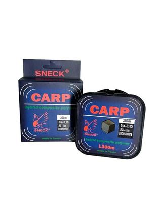 Леска карповая sneck (франция) 0,35 мм 300 м цвет brown/white (коричневый/белый)