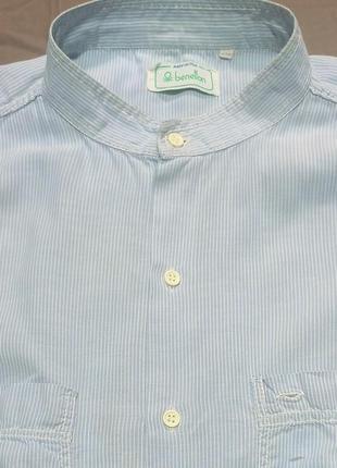 Воротник 41 см benetton тенниска в белолубе полоску size xl
