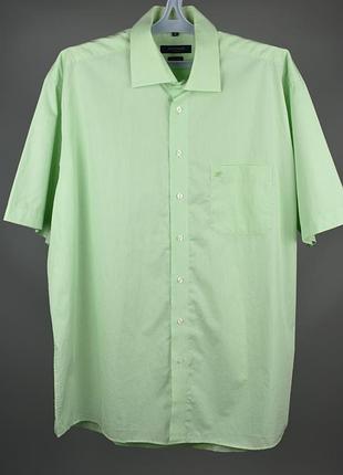 Jean chatel paris чоловіча сорочка з коротким рукавом у клітинку зелена розмір xl xxl