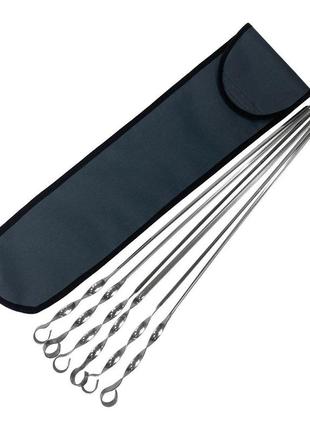 Набір кутових шампурів в чохлі 560х12х1.5мм - 6 шт