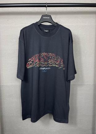 Футболка balenciaga графіт 2024