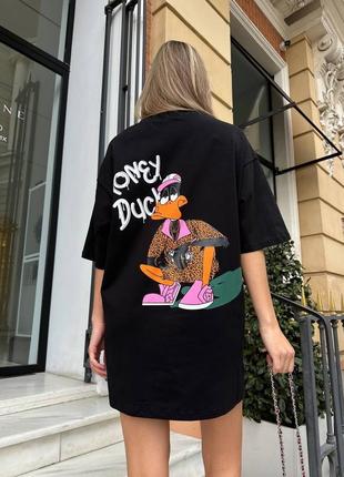 Стильная футболка, свечной крой oversize с качественным принтом дональд козырь