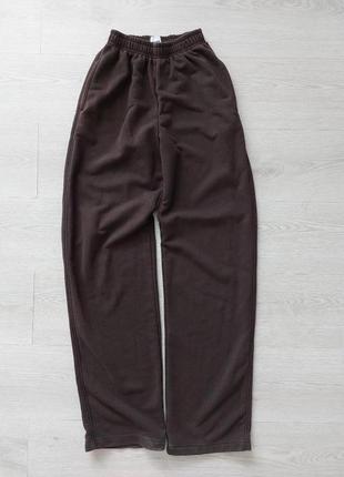 Спортивные широкие коричневые брюки usual, размер xs s
