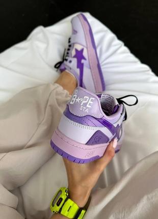 Кроссовки женские в стиле a bathing ape bape sta sk8 purple5 фото